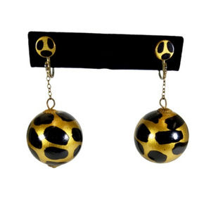 Vintage Animal Print Gumball Earrings